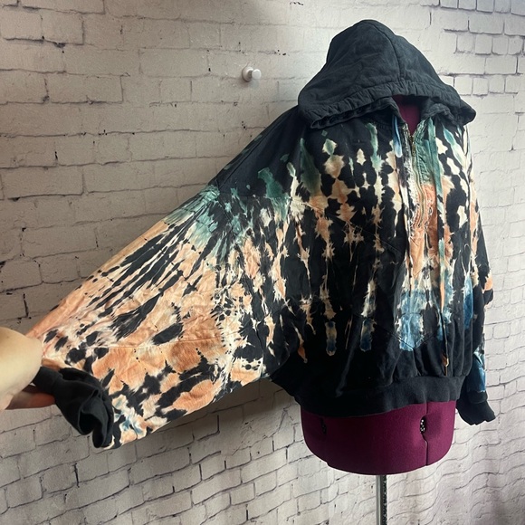 Young Fabulous & Broke Multicolor Tie-Dye Crop Hoodie - Picture 2 of 6